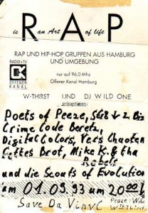 Flyer einer Radioshow